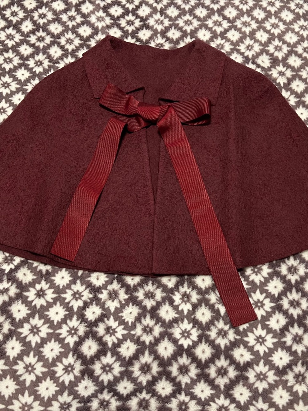 Felted Wool Capelet in Bocciolo